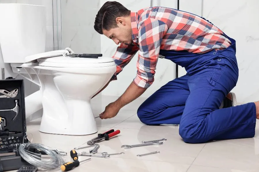 male plumber fixing a sink pipe from The Leander Plumber - Company in Austin, TX - Austin TX male plumber fixing a sink pipe from The Leander Plumber - Company in Austin, TX - Austin TX