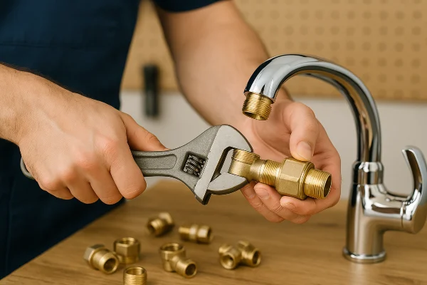 a male plumber installing a toilet from The Leander Plumber - Company in Leander, TX - Plumber near me a male plumber installing a toilet from The Leander Plumber - Company in Leander, TX - Plumber near me