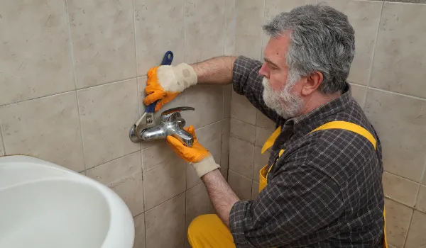 a male plumber technician smiling at the camera from The Leander Plumber - Company in Leander, TX - Water Replacement